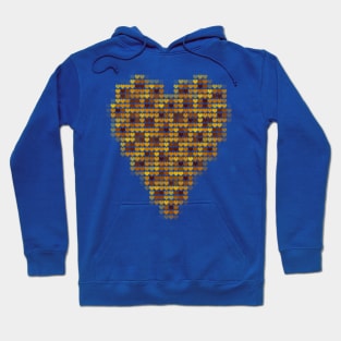 Sunflower Yellow Valentines Day Heart Filled with Hearts Hoodie